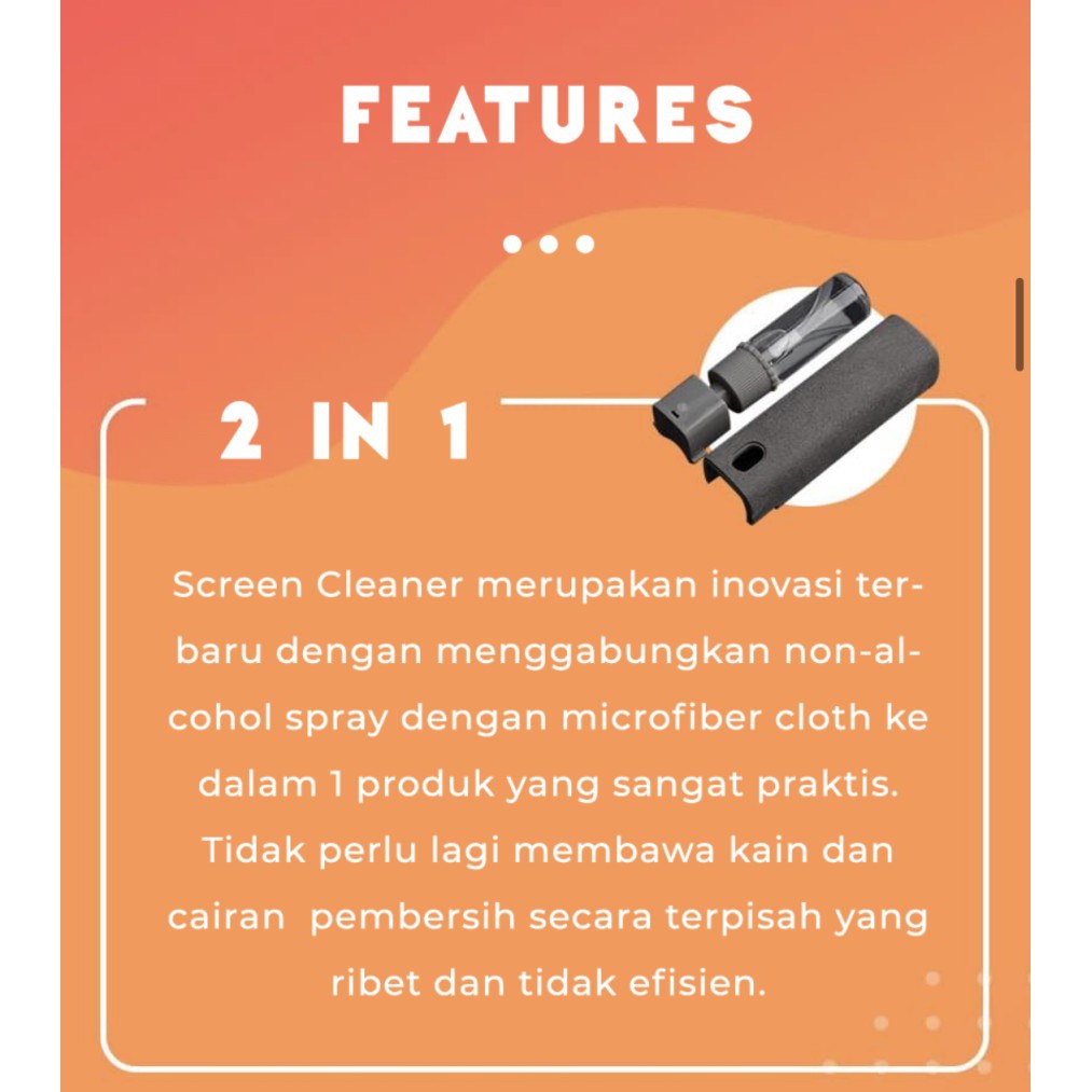 Screen Cleaner Original untuk layar hp yang lebih jernih !