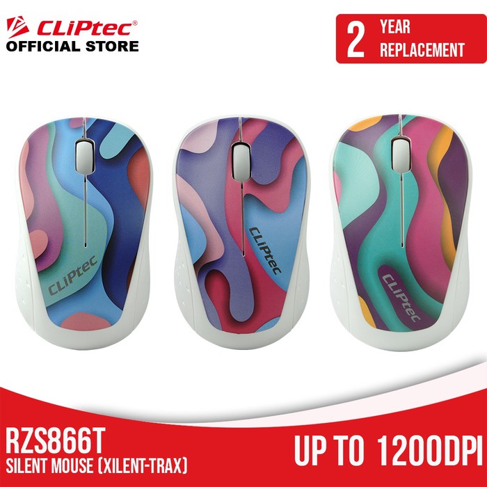 MOUSE WIRELESS CLIPTEC RZS866T XILENT TRAX 1200DPI