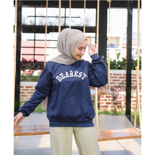 BEFAST - ZEC Sweater ALERC / Sweater Oversize Dearest / Sweater Wanita Motif Tulisan / Sweater Terbaru / Sweater OOTD Wanita Kekinian