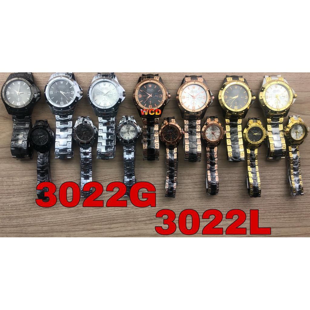 Jam Tangan Wanita/pria Rolex Baut Chrono Pasangan