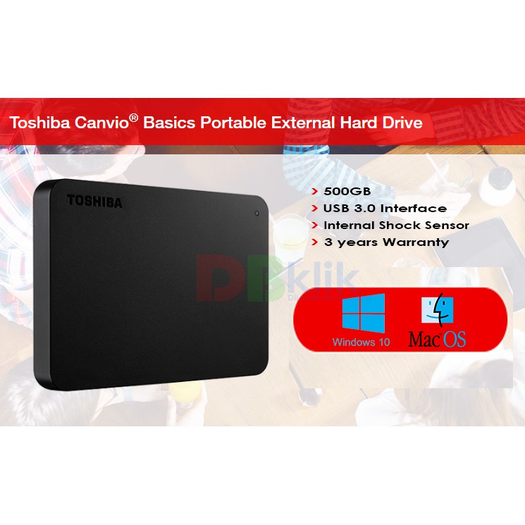 Harddisk External Toshiba Canvio Basic 500GB