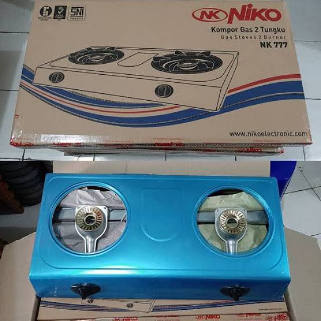 Kompor Gas Murah Niko 2 Tungku Stainlesstell NK 777 / Nk-777 kompor murah