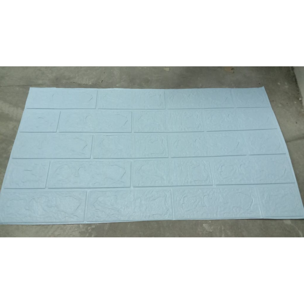 Belikuy COD Wallpaper Dinding Foam 3D Kecil Motif Batu Bata / walpaper dinding Foam U96-LIGHT BLUE