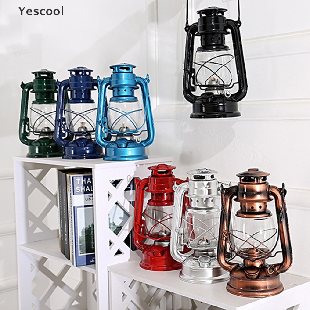 Yescool Lampu Lentera Minyak Tanah Retro Klasik 25cm Bisa Diredupkan