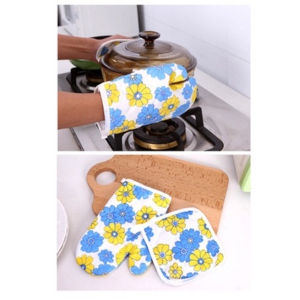 SARUNG TANGAN OVEN 2 in 1 / SARUNG TANGAN CEMPAL / SARUNG TANGAN ANTI PANAS / KITCHEN GLOVE