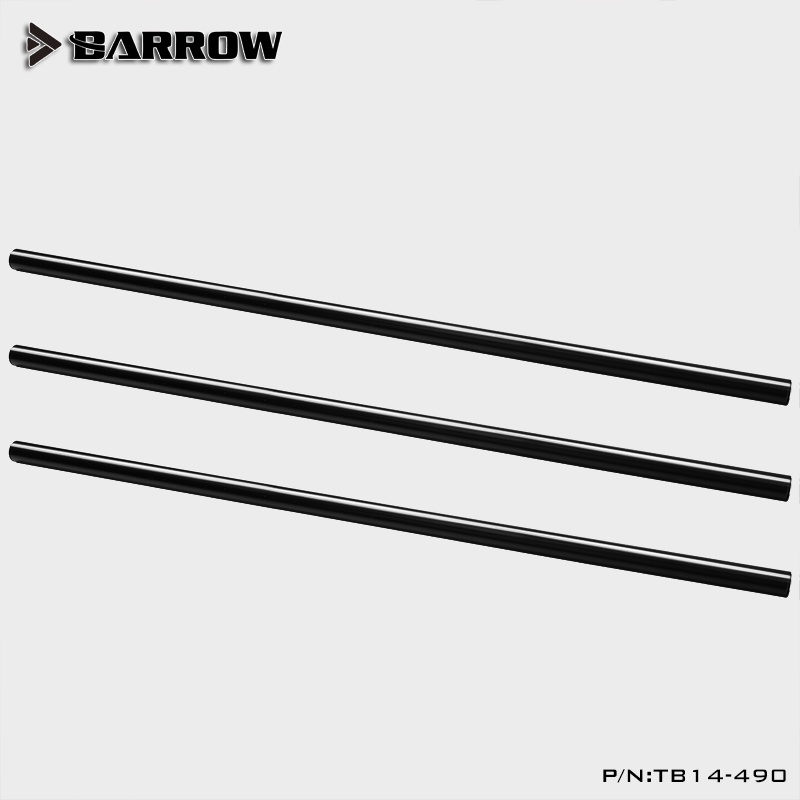 BARROW TB14-490 14mm Cooper Metallic Black Rigid Hard Tube 490mm