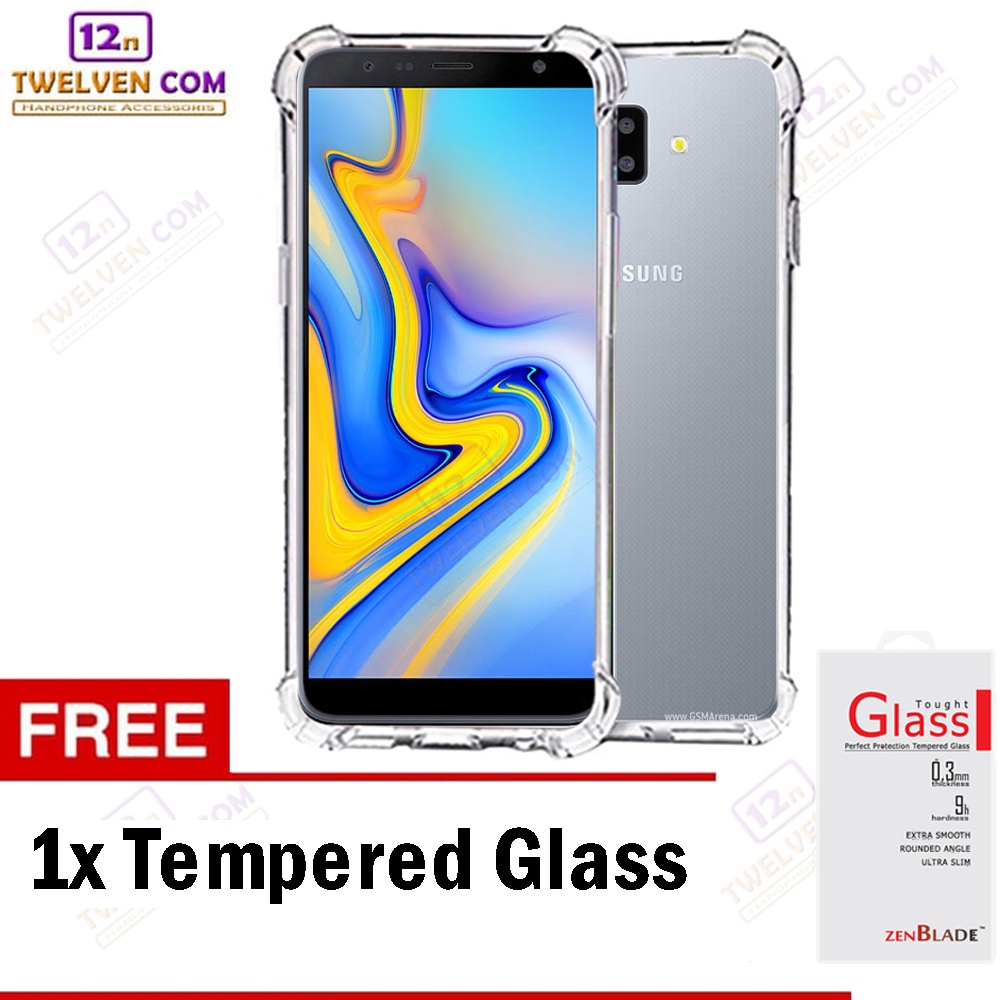 [FLASH SALE] Case Anti Crack Anti Shock Softcase Samsung J6+ Plus - Free Tempered Glass