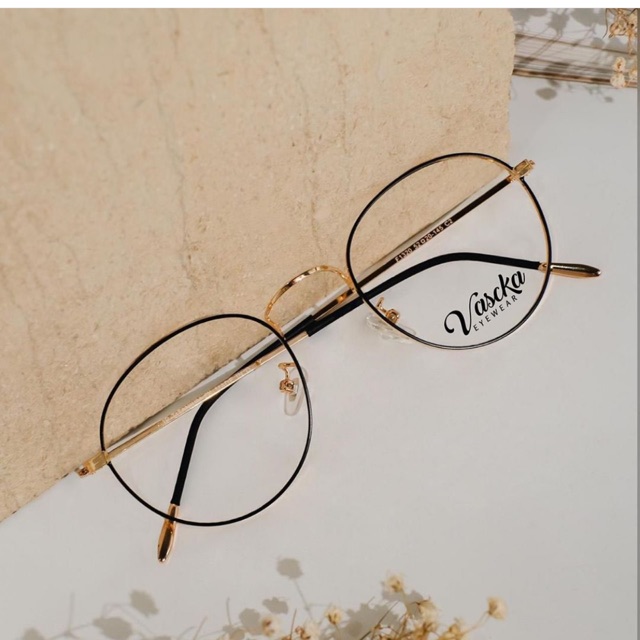 Kacamata Aura Eyeglasses Black Gold Shopee Indonesia