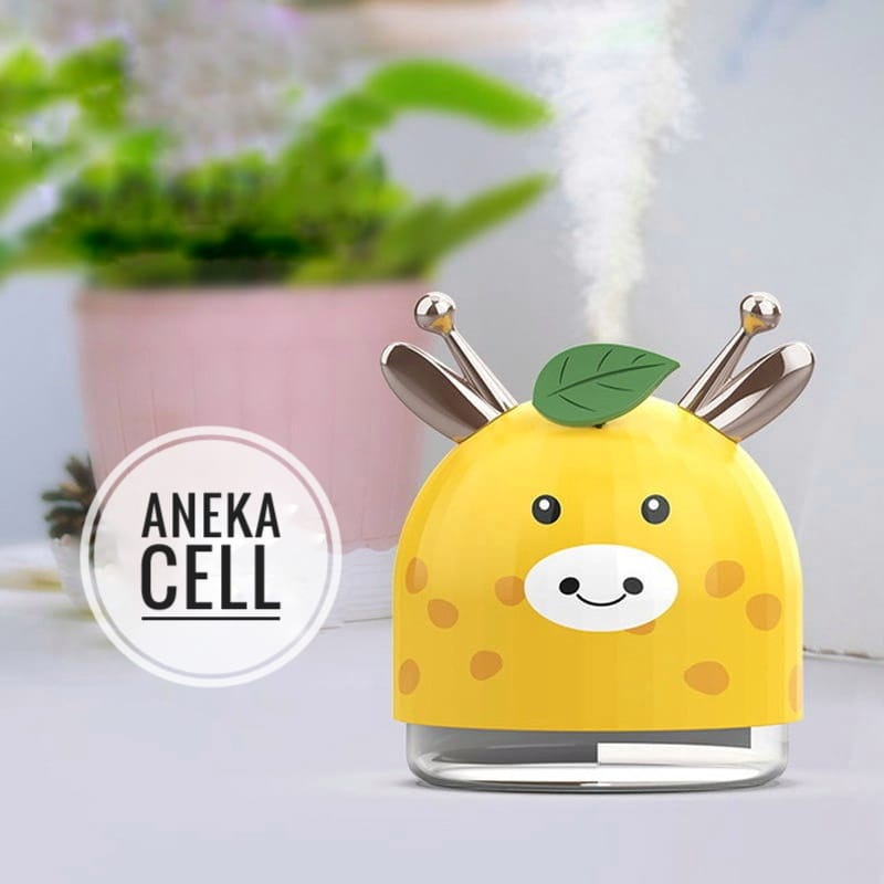 [TAFFWARE] Humidifier Aromatherapy Ultrasonic Pewangi Ruangan Air Diffuser Aroma Terapi Purifier Oil Nano Spray-Cute Jerapah Daun