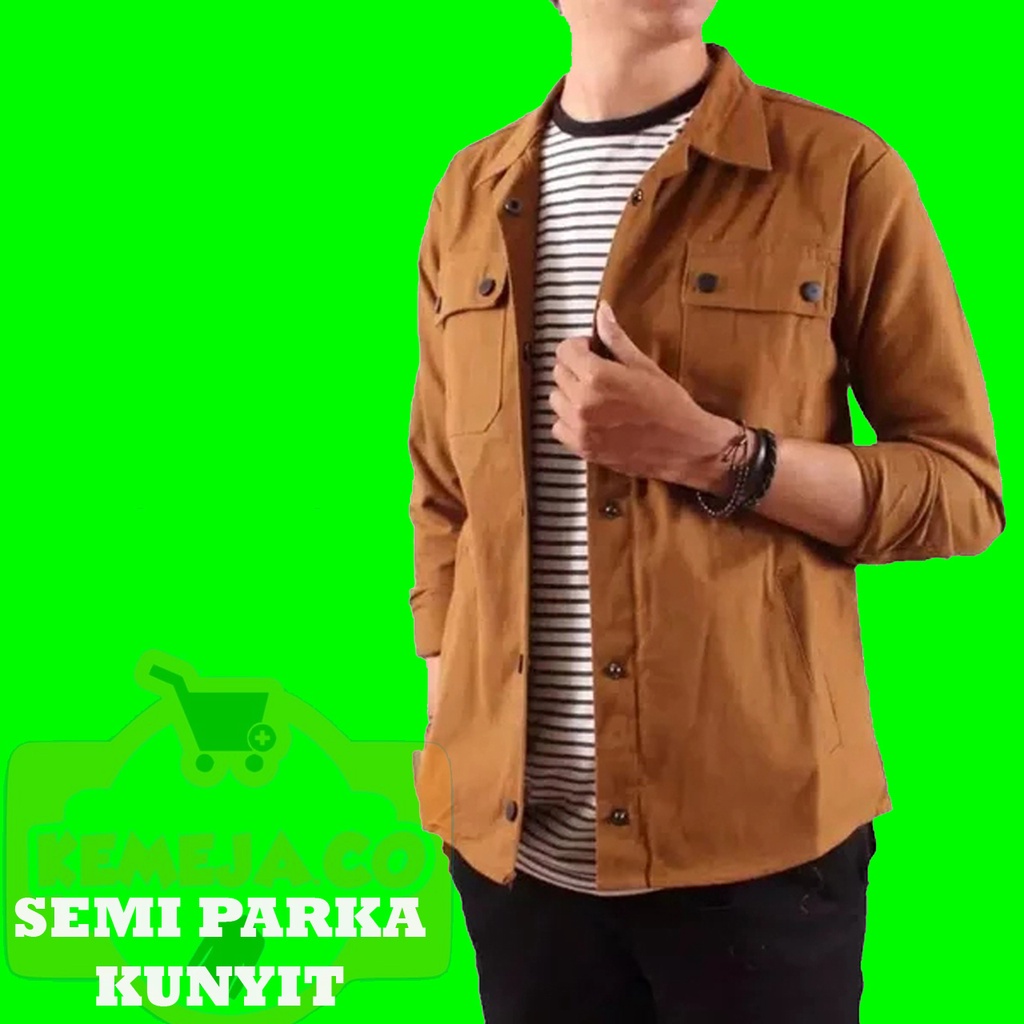 JAKET SEMI PARKA BANDUNG- JAKET PRIA - SEMI PARKA - TRUCKER SEMI PARKA BABY CANVAS