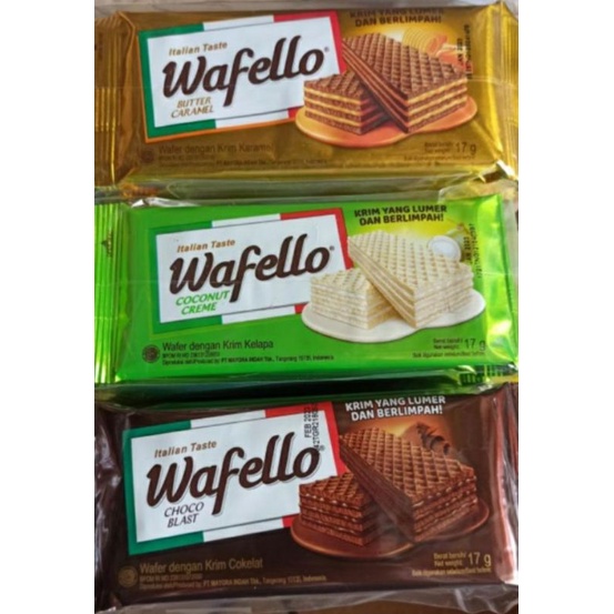 

Wafer Wafello 17 gram ( isi 10 pcs @17gr )