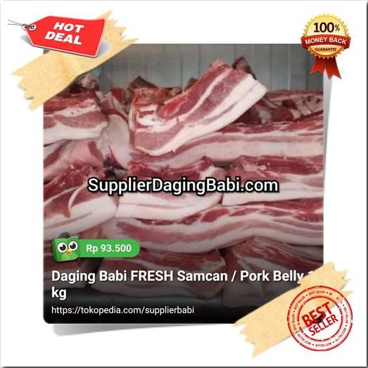 

DISKON! Daging Babi FRESH Samcan / Pork Belly 1 kg