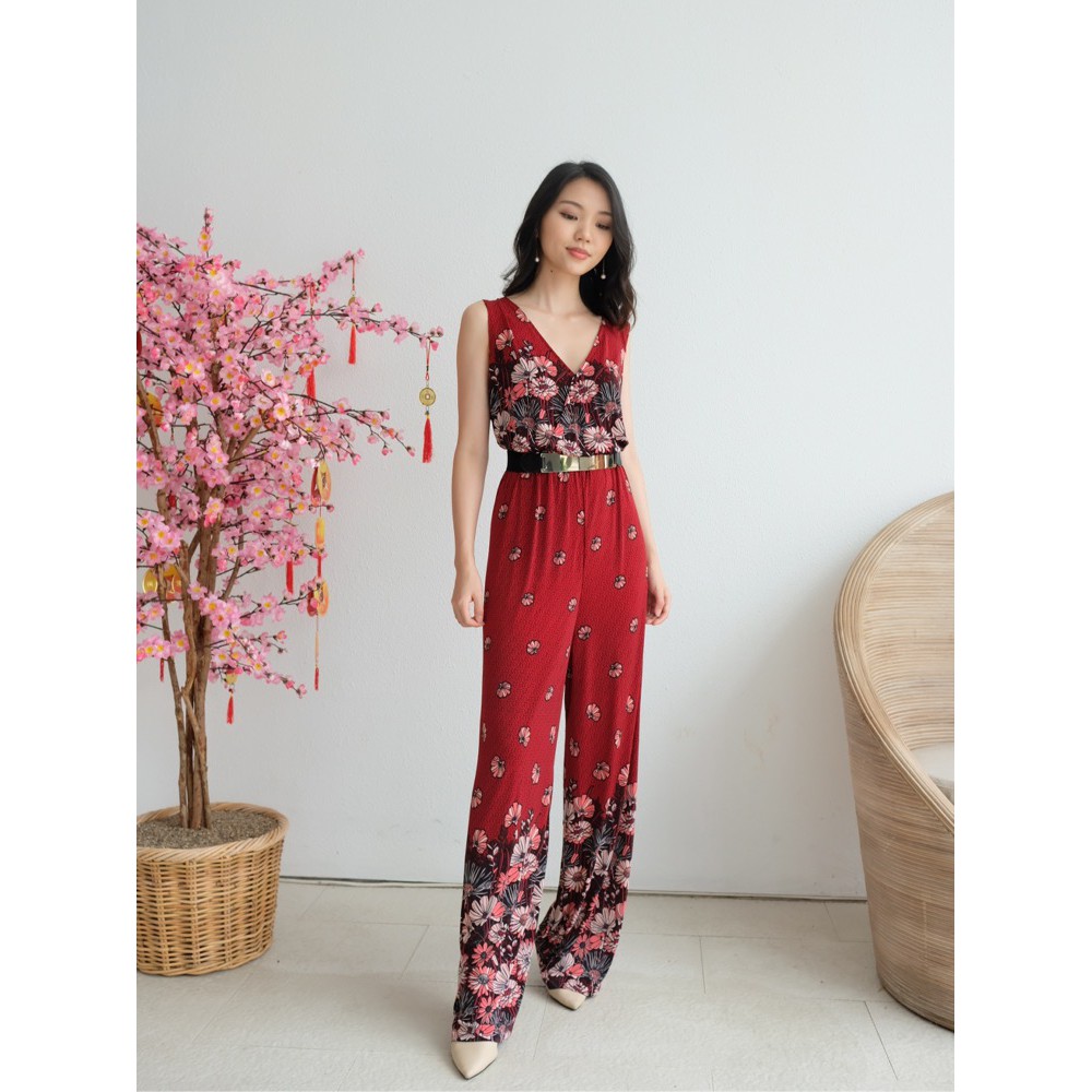 Kadaka J-0106 Jumpsuit Floral Bahan Super Adem dan Stretch