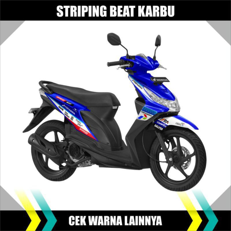 STRIPING HONDA BEAT KARBU 2008 - 2012 - Sticker Beat Edisi Mandalika - Honda Beat Carbu