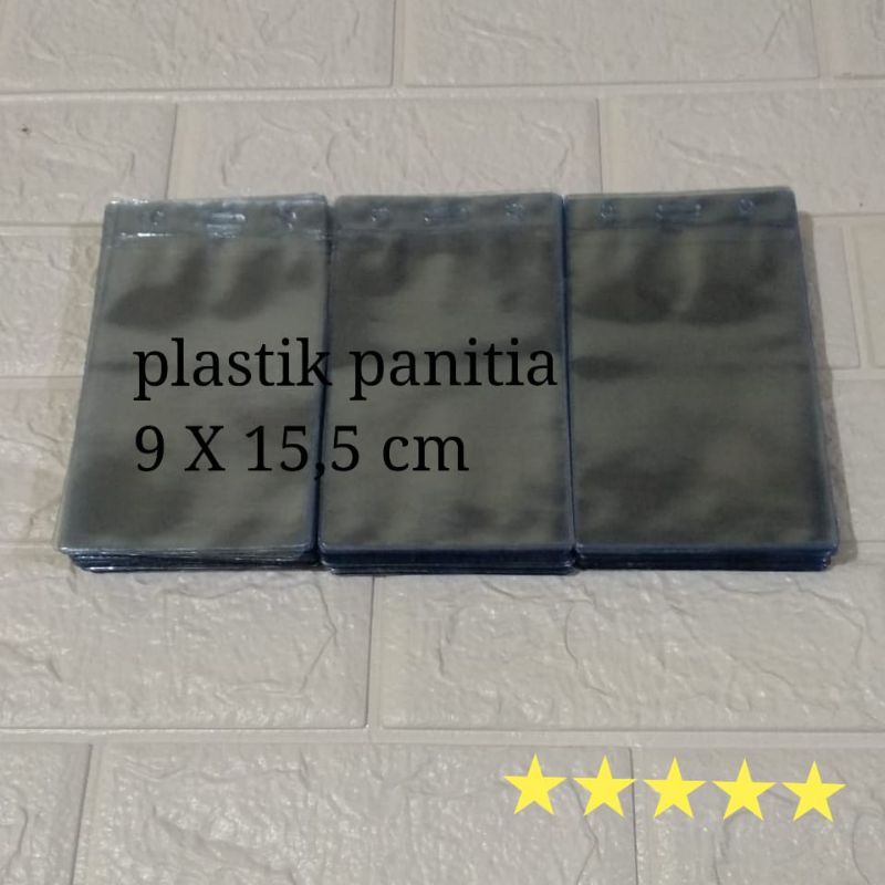 

plastik panitia, plastik nametag, ukuran 9x15,5cm , minimal 1pak isi 100pcs