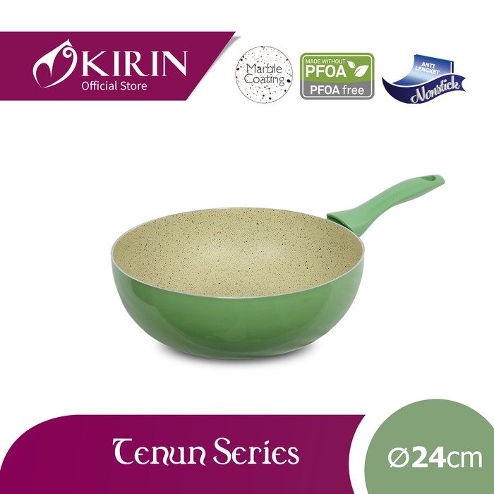 Kirin Tenun Series Penggorengan Anti Lengket Panci Tumis Deep Wok 24 cm - Random