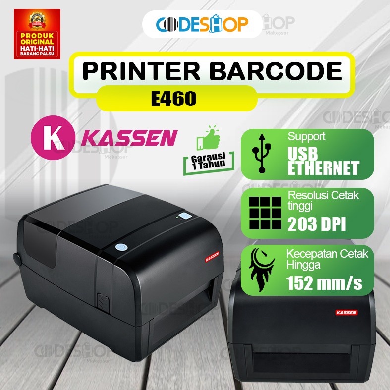 PRINTER BARCODE LABEL KASSEN E460