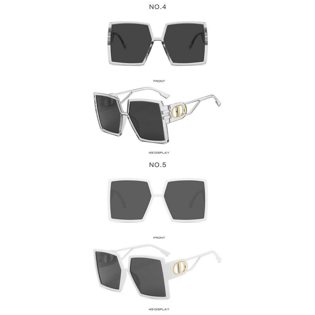 (YUZHU) TERSEDIA &amp; COD Kacamata Hitam Wanita Korea Gaya Oversized Square Kacamata Cewek INS Fashion Sunglasses