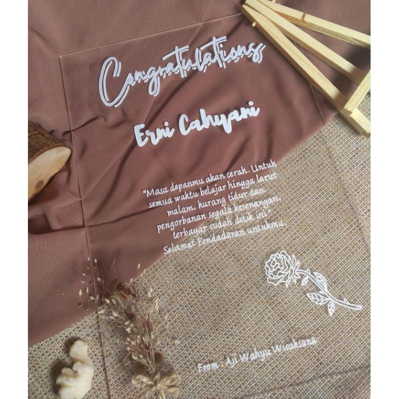 

A4 ACRYLIC LETTERING/CUSTOM AKRILIK/HADIAH AESTHETIC/KADO ULTAH/KADO UNIK/GIFT BOX WISUDA/WEDDING