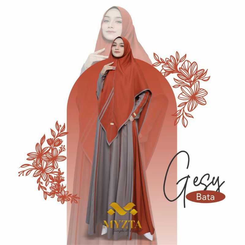 Gamis Gesy Series mom set khimar by Myzta Syari