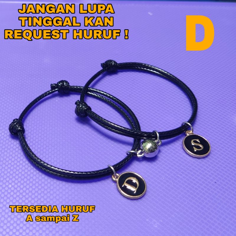 D GELANG COUPLE MAGNET EPOXY RESIN / GELANG COUPLE MAGNET INISIAL / GELANG WATERPROOF ANTI AIR