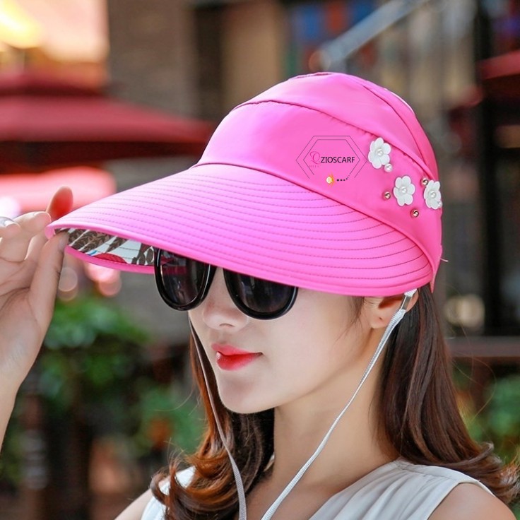 TOPI VISOR PANTAI OUTDOOR PELINDUNG ANTI UV MATAHARI TOPI LIPAT LEBAR WANITA PRIA IMPORT ZIO ZC