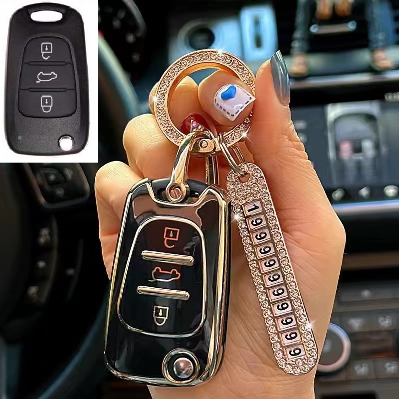 Casing Kunci Mobil Bahan Tpu Untuk Hyundai Tucson Sonata Fe Creta ix25 ix35 ix45 i10 i20 i30 i40 Verna Solaris Mistra Elantracent