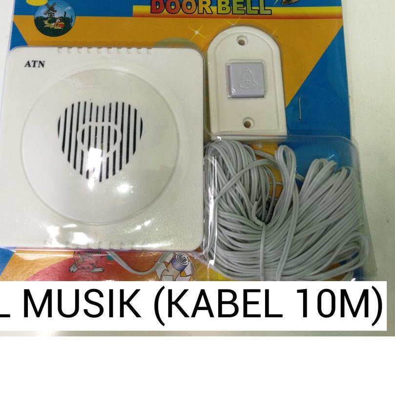 ☊ Bel Pintu Rumah / Door Bell ATN / Bel Musik 12 Lagu Pakai Kabel ❈