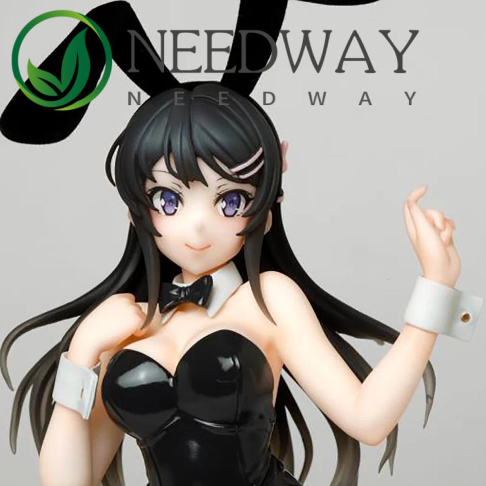 Needway  Anime Sakurajima Mai PVC Does Not Dream Of Bunny Girl Action Figure Girls Figure Japan Mai Senpai Doll Toys Model Doll 20cm Bunny Girl Ver