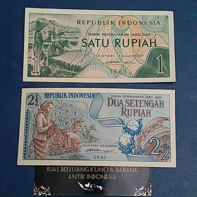 murah set 1rupiah+21/2 rupiah 1961