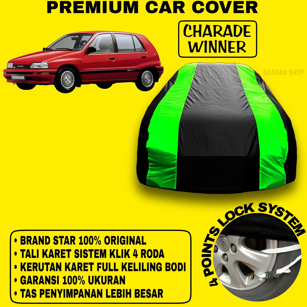 Body Cover CHARADE WINNER Sarung Strip HIJAU Penutup Pelindung Bodi Mobil Charade Winner PREMIUM