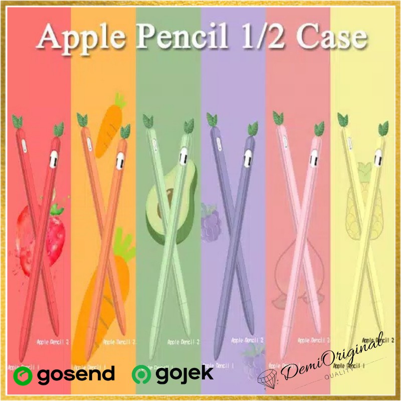 Apple Pencil Cute Carrot Silicone Case Gen 1 / 2 Full 360 Protective