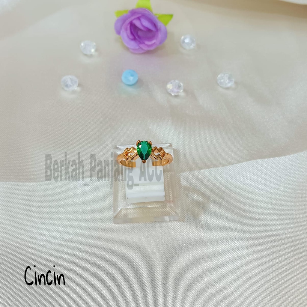 SET DEWASA DIAMOND EMERALD  Perhiasan super berkelas fashion korea anti karat dan anti luntur