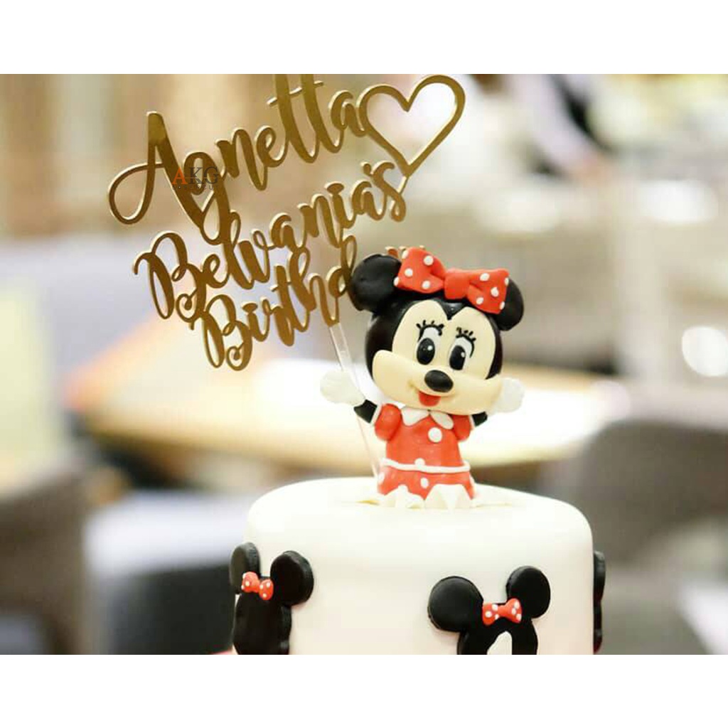 

Custom Topper Birthday Cake Tusukan Hiasan Kue Ultah Ulang Tahun Akrilik Cantik