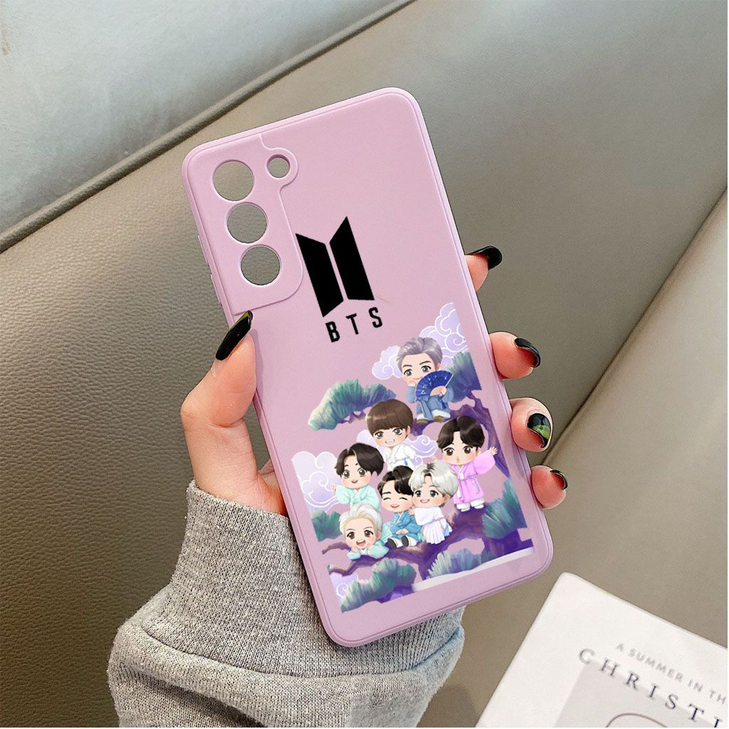 BB08 Casing Warna BTS Softcase for Samsung J2 J3 J4 J4+ J5 J6 J6+ J7 Note 10 10+ 20 Ultra Lite S10 S20 S21 S22 FE 5G Prime Pro