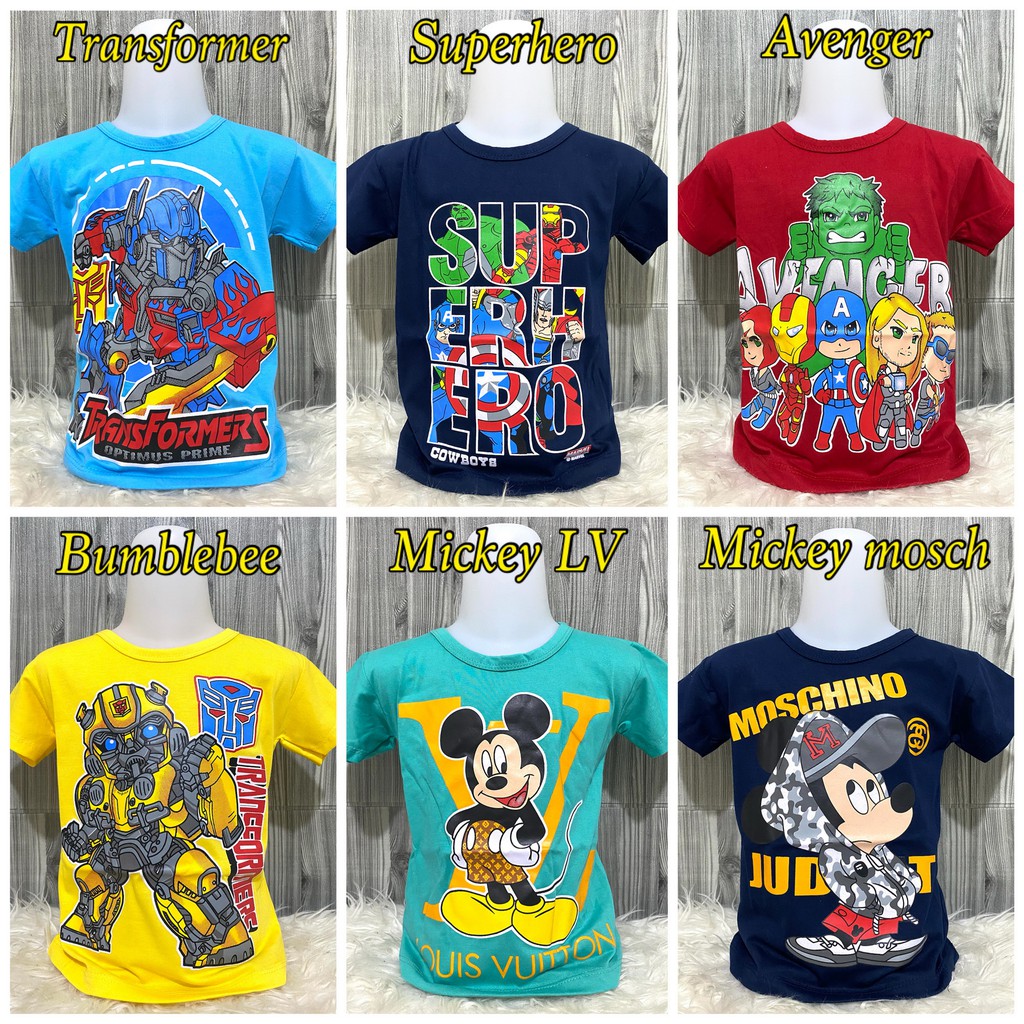 Kaos Anak Laki Laki Superhero / Atasan Anak Sablon 1-10 Tahun Part 1