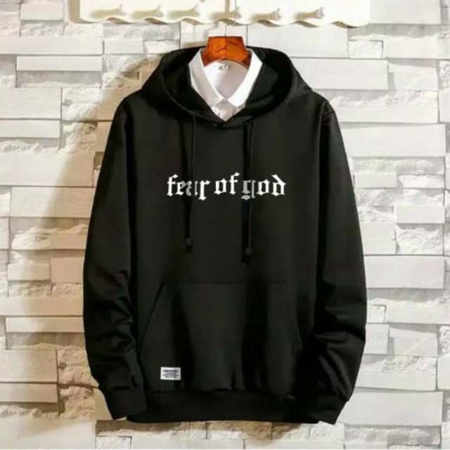 Parisdivarious Sweater Hoodie Jemper Fear Of God Bahan Fleece Size S - XXL (Pria &amp; Wanita)