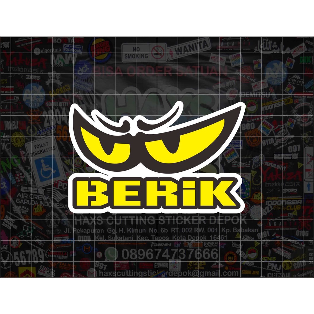 Cutting Sticker Berik Logo ukuran 8.4 Cm