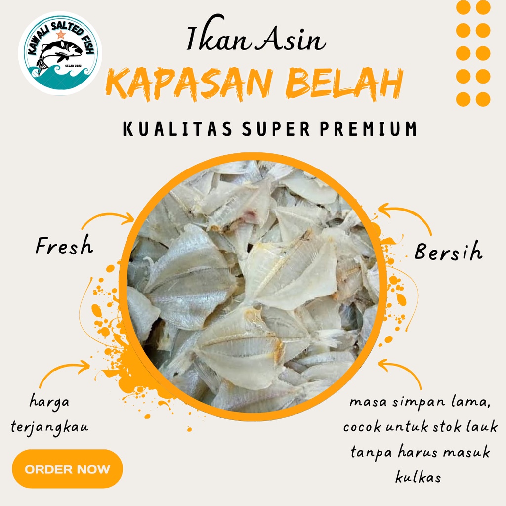 

Ikan asin kapasan belah kering 500 gram