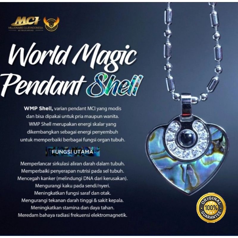 Kalung Kesehatan World Magic Pendant Shell LSW Original MCI/MGI