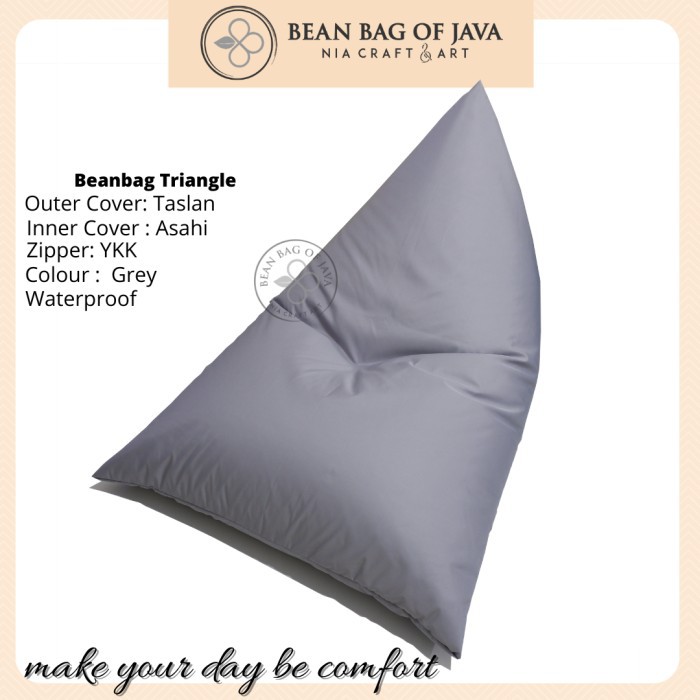 

Bean Bag of Java Triangle | Size L | Beanbag Waterproof | Cover + ISI - Hijau Stabilo