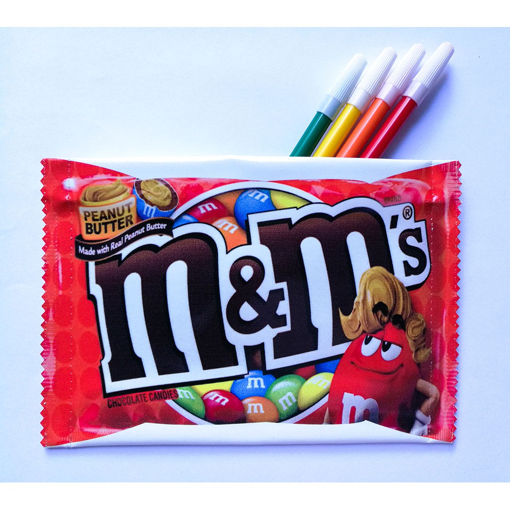 

Tempat Pensil/kotak pensil desain m&m snackpack