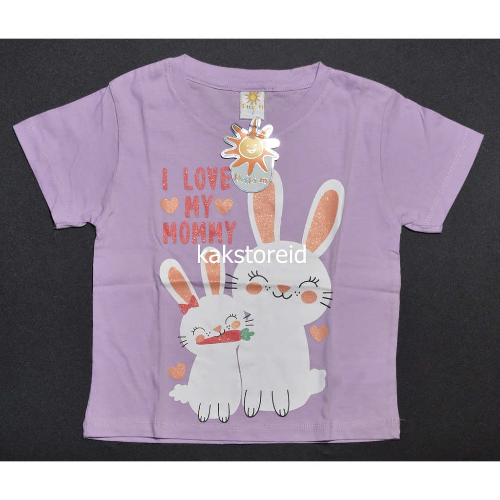 Baju Anak Perempuan LITTLE M Lengan Pendek Ungu BAL 107 ORIGINAL