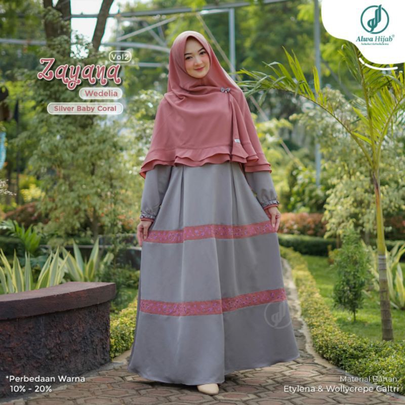 GAMIS SYARI ZAYANA 1 SET KHIMAR  || ALWA HIJAB