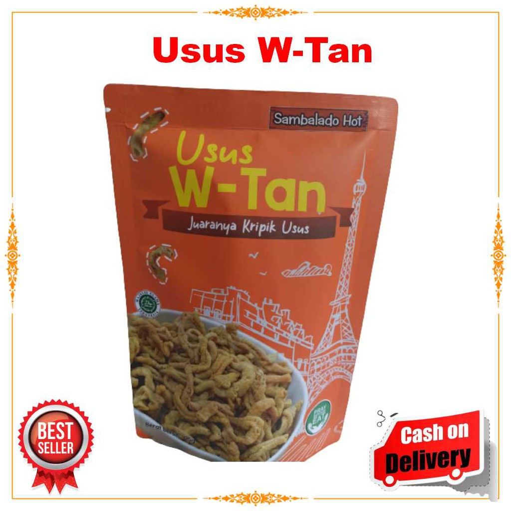 KERIPIK USUS KRISPY / USUS W-TAN JUARANYA KERIPIK USUS FREE PACKING BUBBLEWRAP