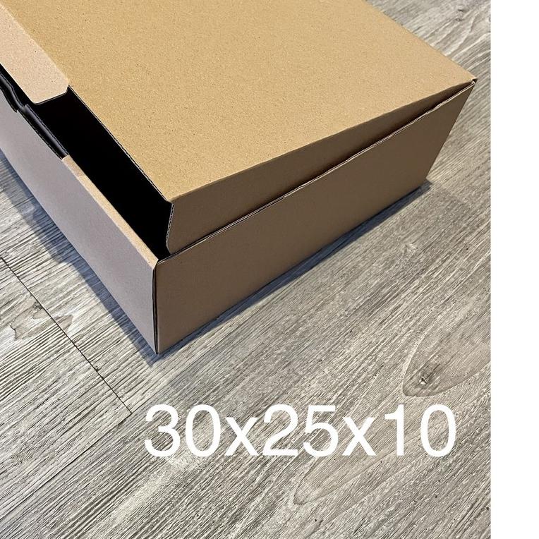 

☇ (10 pcs) Kardus Uk. 30x25x10 ....Die Cut kotak Kue, snack -aksesoris-dll model box pizza ➱