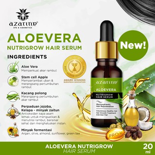 Azarine Hair Serum Nutrigrow Aloevera 20ml | Shopee Indonesia