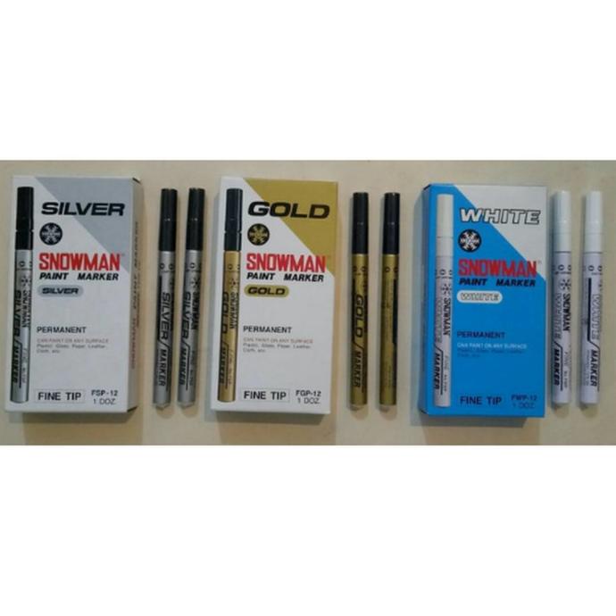 

Spidol snowman paint marker Fine FWP.12 White Gold Silver