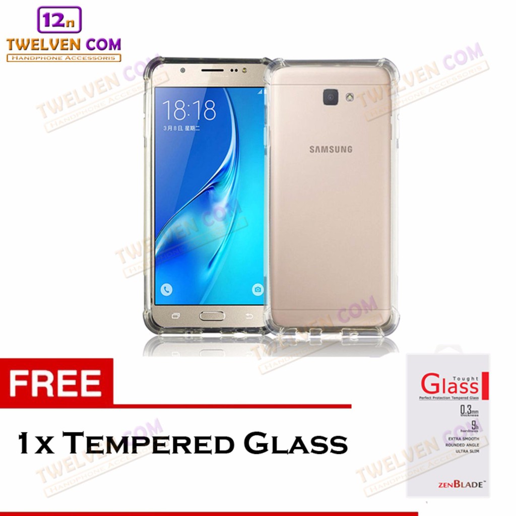 Anti Shock Anti Crack Softcase Casing for Samsung J3 2017 / J320 - Free Tempered Glass