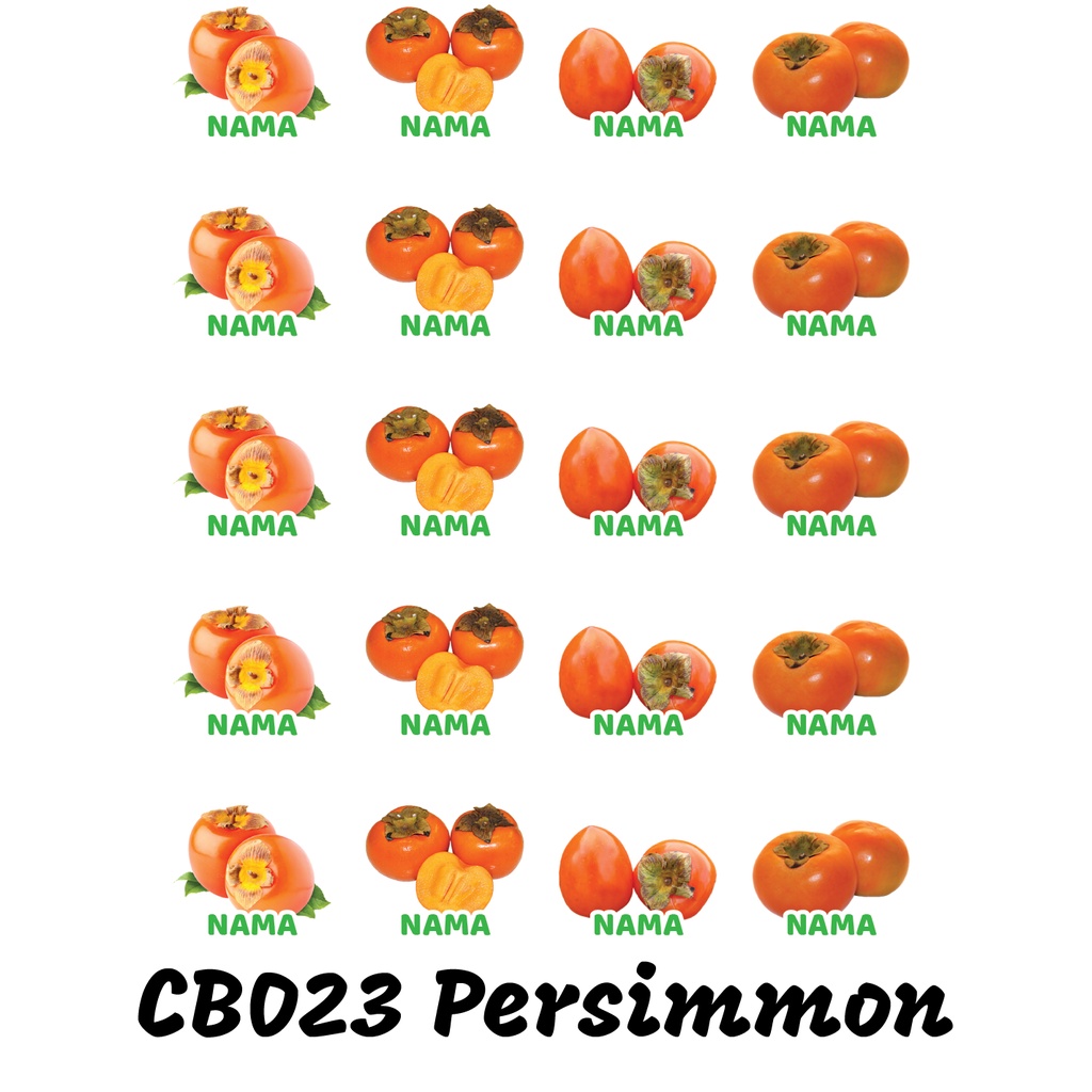 

Sticker Nama Cutting Label Waterproof Tahan Air Persimmon (CB023)